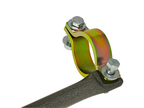 Close up of the clamp for the bottom of the steering box housing Close up of the clamp for the bottom of the steering box housing