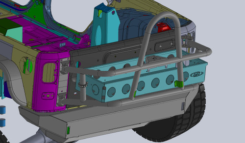 Another view of how the clamps work on the GR tire carrier. Another view of how the clamps work on the GR tire carrier.