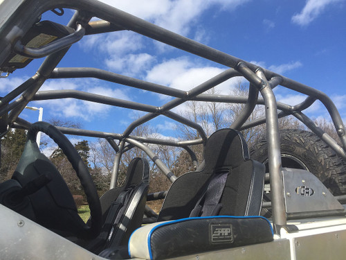 The X-bar tubes are bent back for seat clearance. The X-bar tubes are bent back for seat clearance.