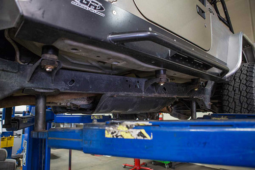 Before - with factory body mounts on the frame Before - with factory body mounts on the frame