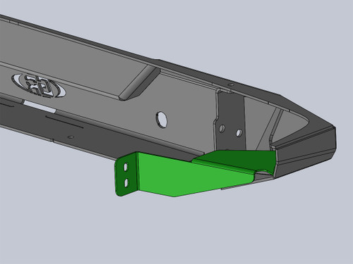 Placement shown in CAD on rear bumper Placement shown in CAD on rear bumper