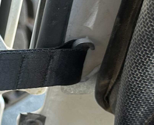 Close up of our Factory Like hooks on the door side for the heavy duty Nylon limiting straps. Close up of our Factory Like hooks on the door side for the heavy duty Nylon limiting straps.