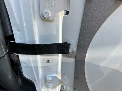 Close up of our nylon door limit straps. Close up of our nylon door limit straps.