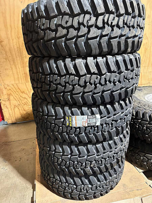 Stack of 5 Mickey Thompson Baja Boss MT tires