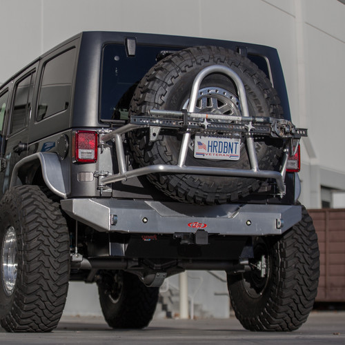 Jeep JK Aluminum Rear Bumper with factory 2" Receiver Hitch & Tire Carrier Package Jeep JK Aluminum Rear Bumper with factory 2" Receiver Hitch & Tire Carrier Package