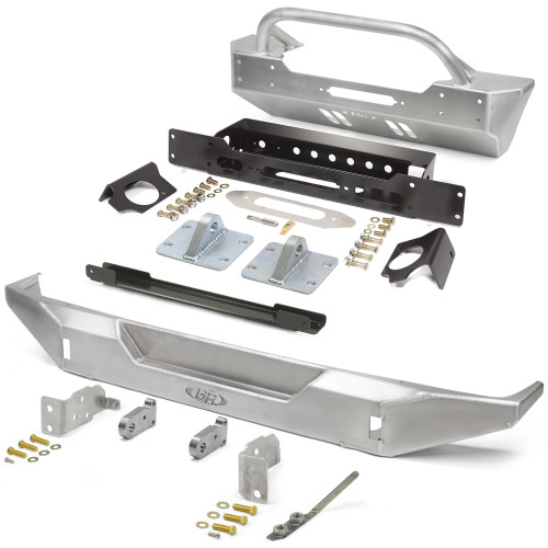 Jeep JK Aluminum Standard Winch Guard Front & Rear Bumper  Jeep JK Aluminum Standard Winch Guard Front & Rear Bumper
