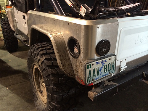 Aluminum CJ-8 corners installed on a customers Jeep.
