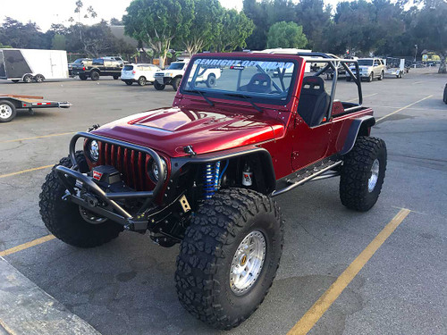 Nice "stance" on a customers LJ, on 40" Yokohama X-MT Tires & 17" KMC Wheels Nice "stance" on a customers LJ, on 40" Yokohama X-MT Tires & 17" KMC Wheels