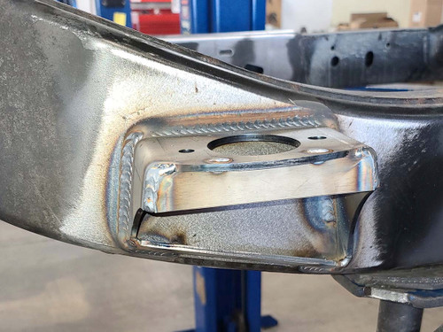 Heavy duty body mount welded onto the stock frame Heavy duty body mount welded onto the stock frame