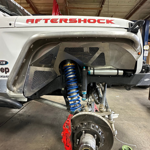 Jeep JL Aluminum Front Inner Fenders for EXS Suspension (Silver)  Jeep JL Aluminum Front Inner Fenders for EXS Suspension (Silver)