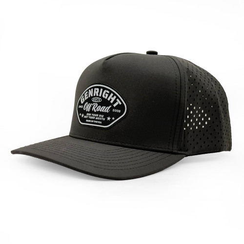 GenRight Classic Label Snapback Hat (Black)