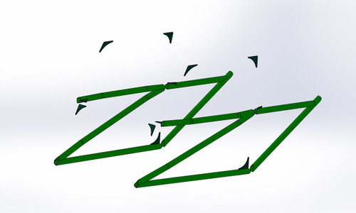 Kit contents and locations of tubes to be welded into the GenRight roll cage.