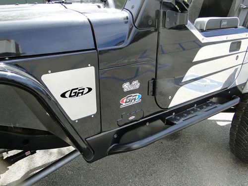 GenRight door armor on factory Jeep half door GenRight door armor on factory Jeep half door