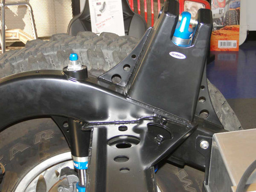 Gussets shown here on either side of the GenRight rear shock tower Gussets shown here on either side of the GenRight rear shock tower