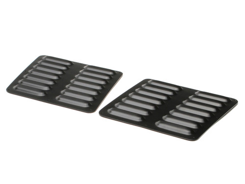 Hood Louver Set, 2pc Long BLACK | GenRight Jeep Parts