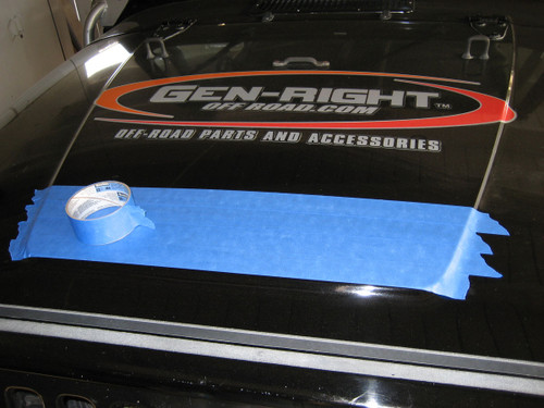 Step 1 - tape the mounting surface Step 1 - tape the mounting surface