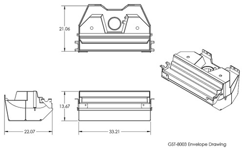 Dimensions for the GenRight 25 gallon Fuel tank for the Jeep Wrangler JK Dimensions for the GenRight 25 gallon Fuel tank for the Jeep Wrangler JK