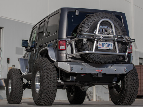 GenRight Off Road's Jeep Wrangler Swing Out Rear Tire Carrier shown on a 4 Door JK GenRight Off Road's Jeep Wrangler Swing Out Rear Tire Carrier shown on a 4 Door JK