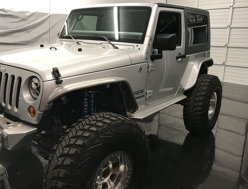 Silver powder coated GenRight Rockers on Silver 2 door JK Silver powder coated GenRight Rockers on Silver 2 door JK