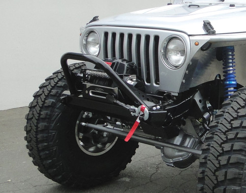 TJ Winch Guard Front Bumper in Steel, powder coated & installed TJ Winch Guard Front Bumper in Steel, powder coated & installed