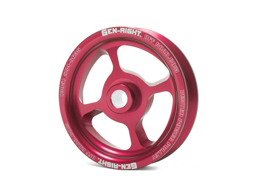 GenRight Vented Power Steering Pulley - Red
