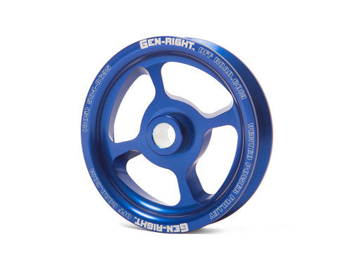 GenRight Vented Power Steering Pulley - Blue
