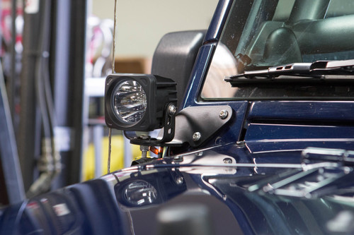 Works great on the GenRight A-pillar light mount. Works great on the GenRight A-pillar light mount.