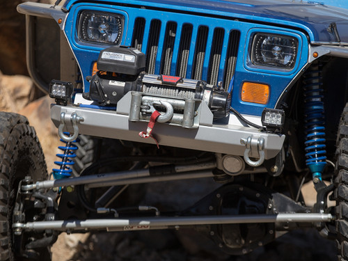 YJ Stubby Front Bumper Installed (stubby steel painted silver is pictured) YJ Stubby Front Bumper Installed (stubby steel painted silver is pictured)