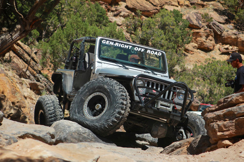 GenRight's Jeep TJ Boulder/Grill Guard Front Bumper, Steel GenRight's Jeep TJ Boulder/Grill Guard Front Bumper, Steel