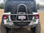 Powder coated GenRight JL Tire carrier with camera relocation mount