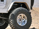 4" wide Aluminum Rear Tube Flares on Jeep with 37" MTR tires