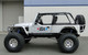 Sideview of tank showing tank in Jeep LJ with mounted at rear most crossmember