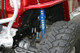 Jeep YJ Trac Bar Mount (Frame Side) Kit, shown here with optional side gussets.