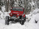 GenRight Stubby Jeep YJ front Bumper, painted silver.