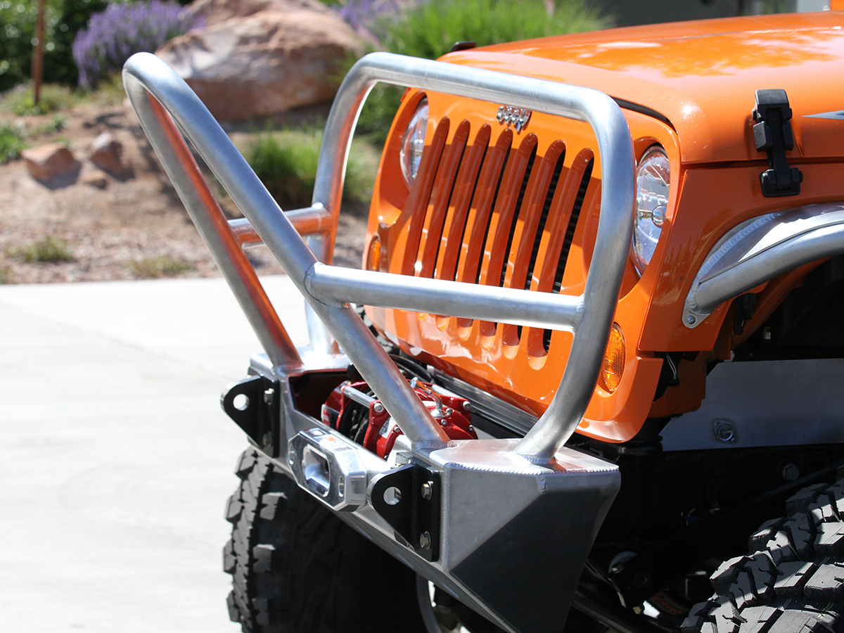 Jeep Wrangler JL Stinger/Grill Guard Front Bumper - Aluminum | GenRight Off  Road Jeep Parts