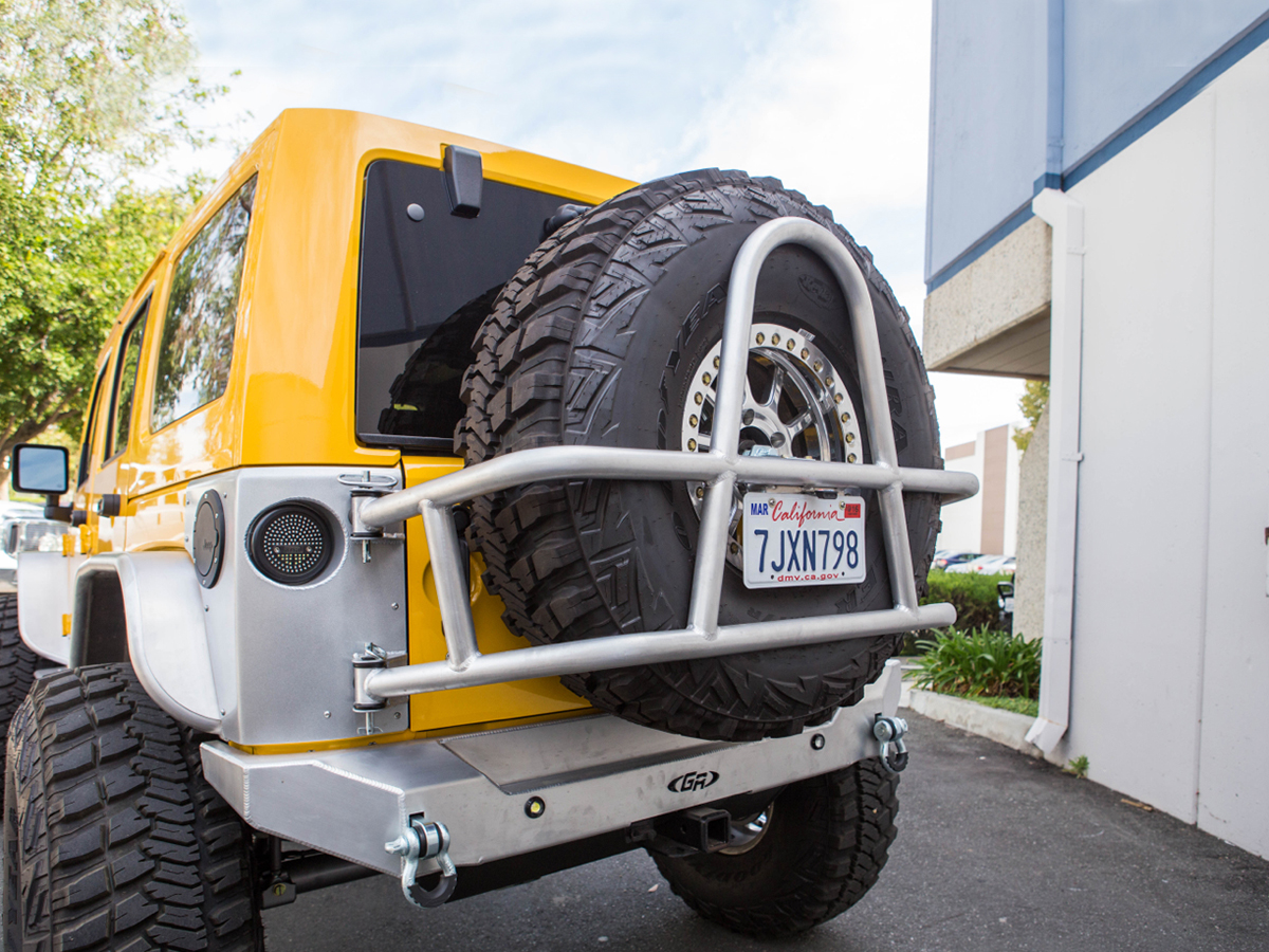 Jeep Wrangler Rear Tire Carrier | Jeep JK Swing Out Tire Mount | Aluminum Tire  Carrier