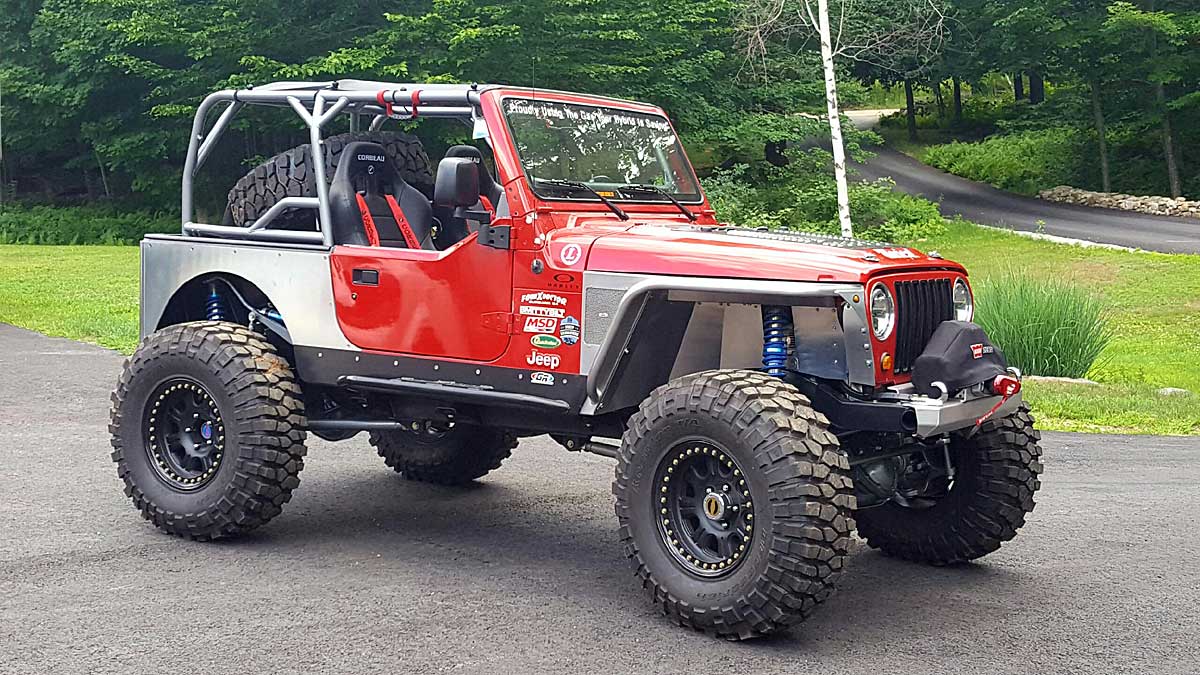 TJ/LJ Stubby Front Bumper - Aluminum | GenRight Jeep Parts