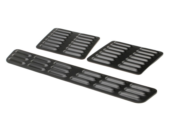 Hood Louver Set, 3pc Short BLACK | GenRight Jeep Parts