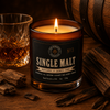 No. 3 - SINGLE MALT              Whisky + Aged Oak Vegan Coconut Soy Candle             