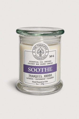 No. 06 SOOTHE - Tranquil Herbs  Vegan Coconut Soy Candle