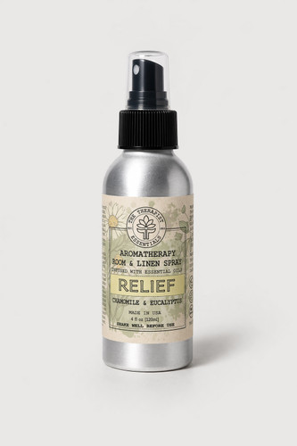 RELIEF - CHAMOMILE & EUCALYPTUS Aromatherapy Essential Oil Infused Room & Linen Spray