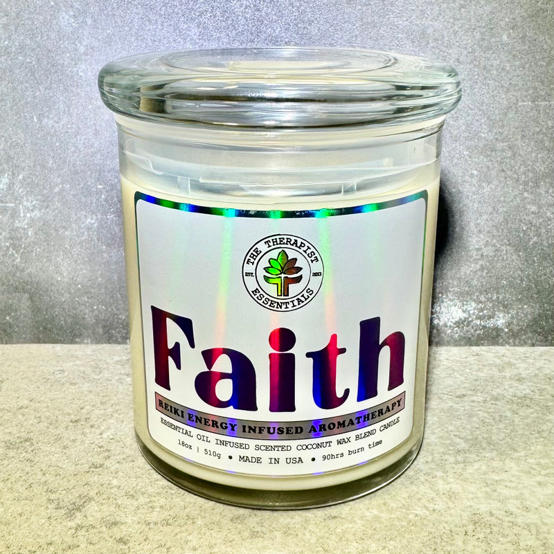FAITH - REIKI ENERGY INFUSED Intention Candle  FAITH - REIKI ENERGY INFUSED Intention Candle