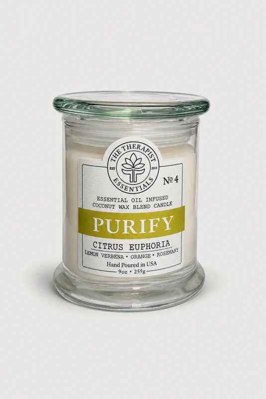 No. 04 PURIFY - Citrus Euphoria  Vegan Coconut Soy Candle 