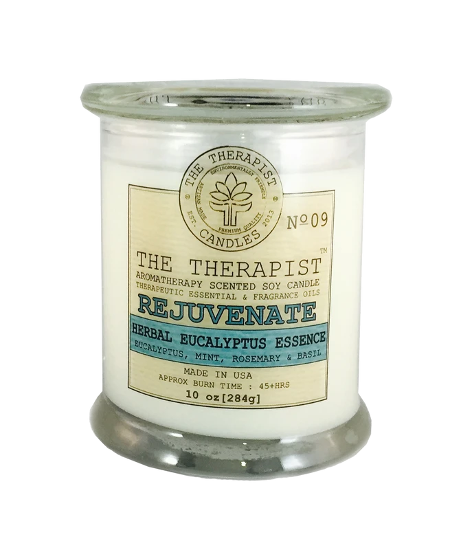 eucalyptus mint soy candle, essential oil scented candle, premium fragrance candle 