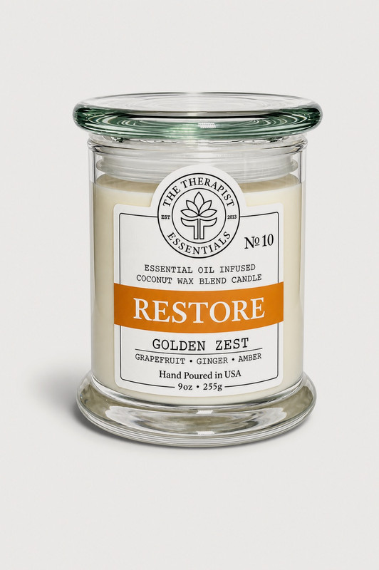 No. 10 RESTORE - Golden Zest Vegan Coconut Soy Candle