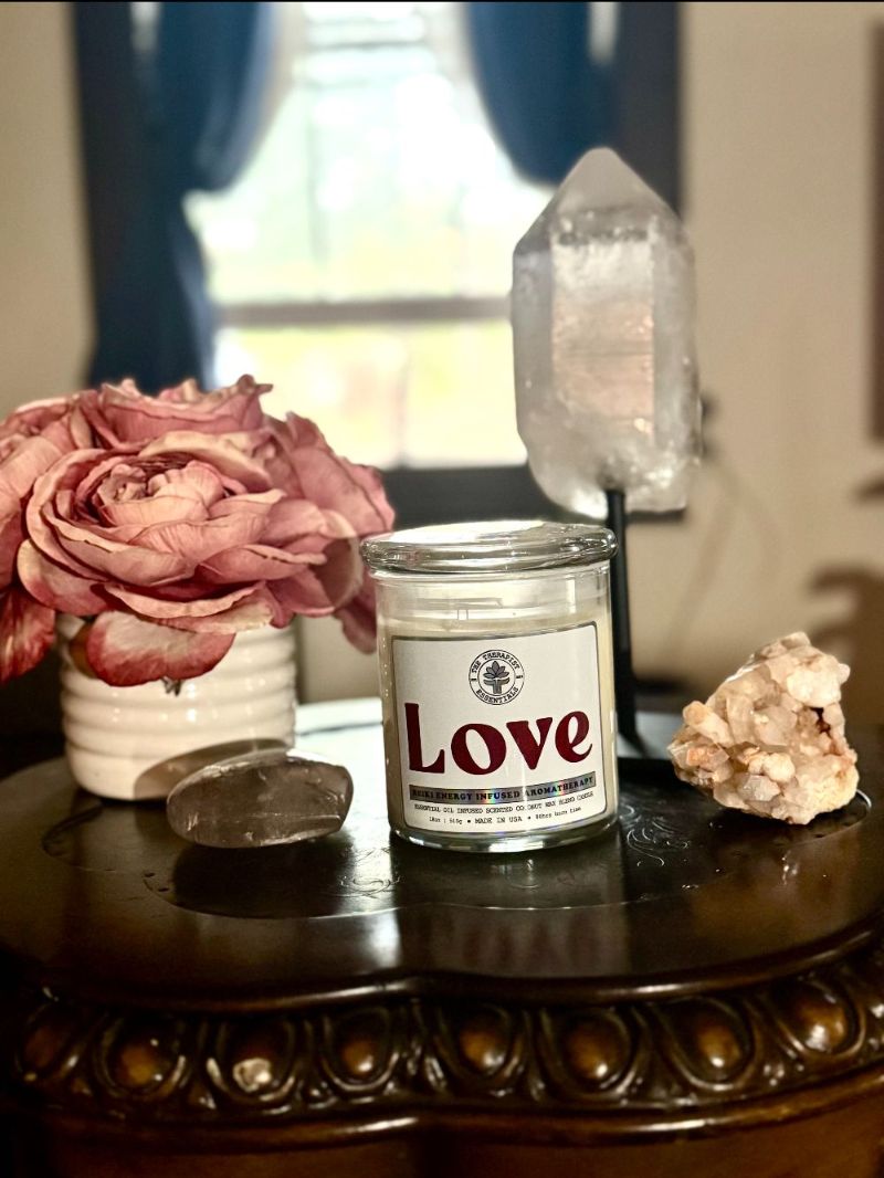 Love Reiki-Infused Intention Candle | Manifest Love & Emotional Healing