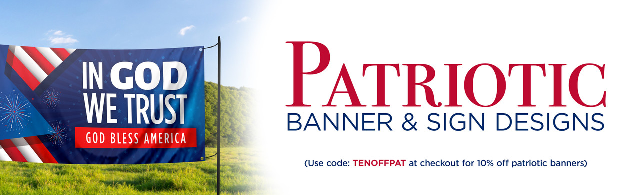 Patriotic Banners and American Flag Banners for Churches, Schools, and Community Events