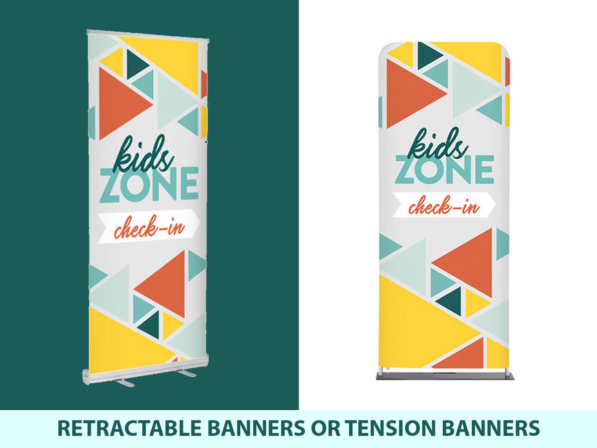 Are Rollup (Retractable) Banners or Tension Banners Better For Churches?