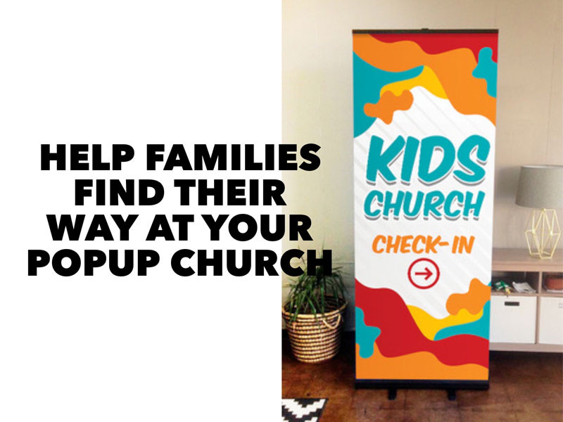 Children's Ministry Wayfinding Signs for Portable Churches