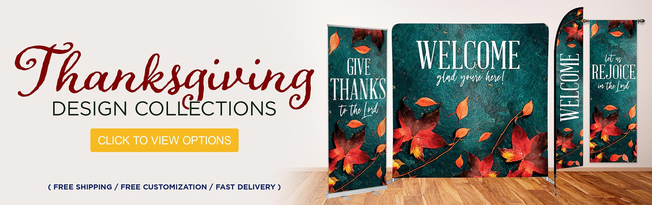 fall harvest fabric banners